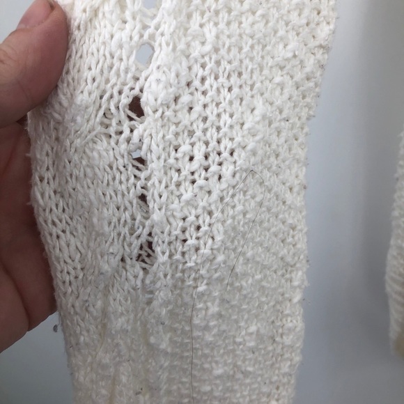 So Women’s cream net sweater longsleeve crewneck M - Picture 6 of 13